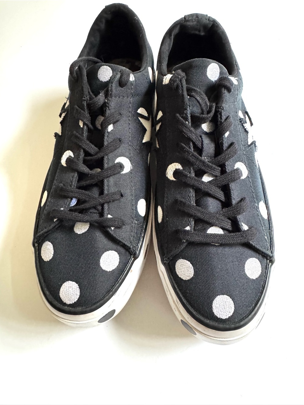 Converse Chuck Taylor Black Polka Dot Canvas Sneakers - Picture 7 of 9